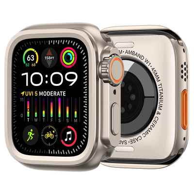 适用苹果手表金属保护壳改装iwatch秒变ultra金属壳ultra2表带外壳Series10代防水壳s9钛色apple watch保护壳