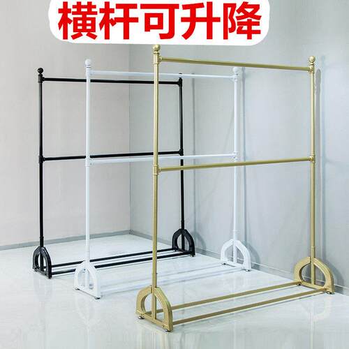 服装店展示架落地式专用双层中岛女童装婚纱挂衣架单杆面布料货架