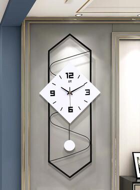北欧轻尚奢墙钟JT1697表客厅钟简约时创意挂家用装饰静音时钟挂高