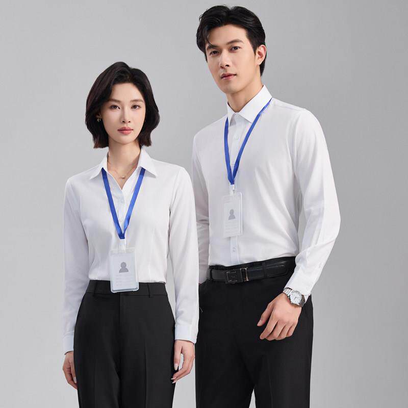 衬衫男女同款职业装高端4店销售经理银行保险客服前台工作服套装