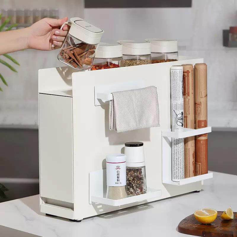 装大容量抽屉式调味料整架理免安多架功能ABH收纳侧面可磁吸挂架