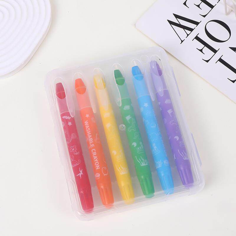 旋彩棒可水洗不脏手蜡笔儿童幼儿园适用画笔油画棒色旋