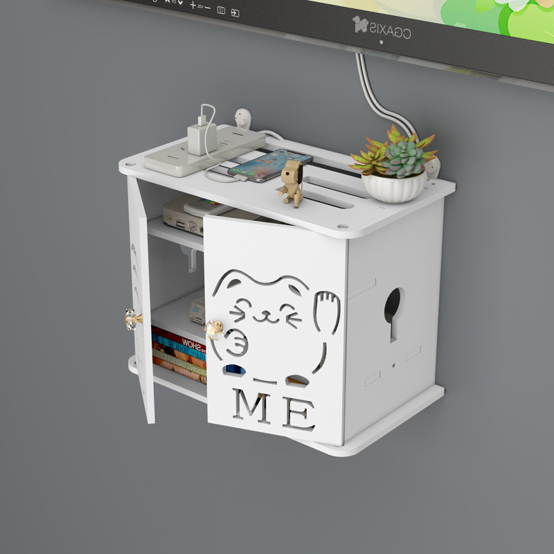 wifi路由器墙壁书桌收纳置物架