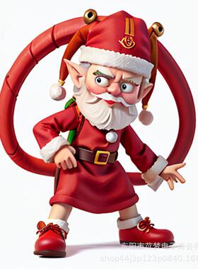 新品圣面诞白胡工子老人树脂艺品摆件家15152居圣花园桌诞节装饰