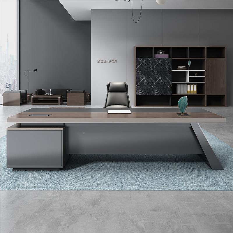 老板桌桌总裁桌简约现XM-BT000代经理主管大桌班台办公桌椅组办公