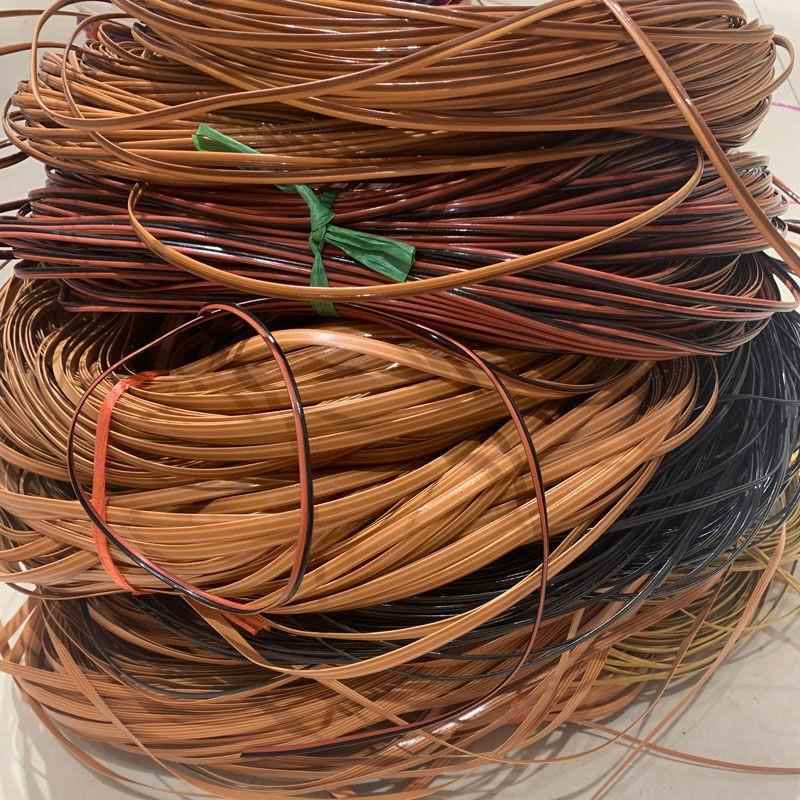 藤椅编织藤条材料筐子手工吊篮篮子凳子收纳筐茶几桌椅扁藤皮修补