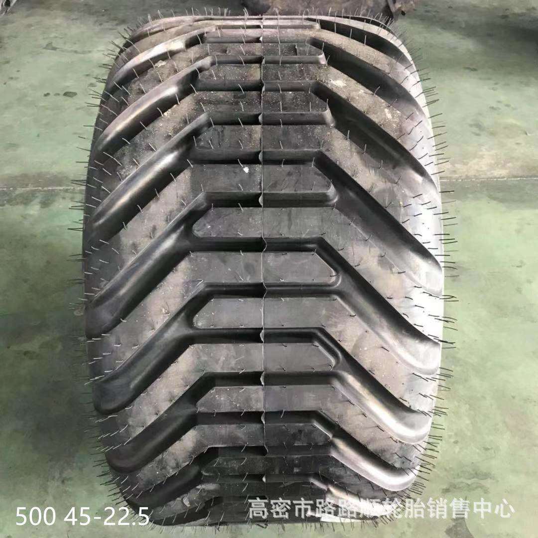 农机具捆草机大方捆轮胎500/45-22.5 620/40R22.5改装钢圈轴头