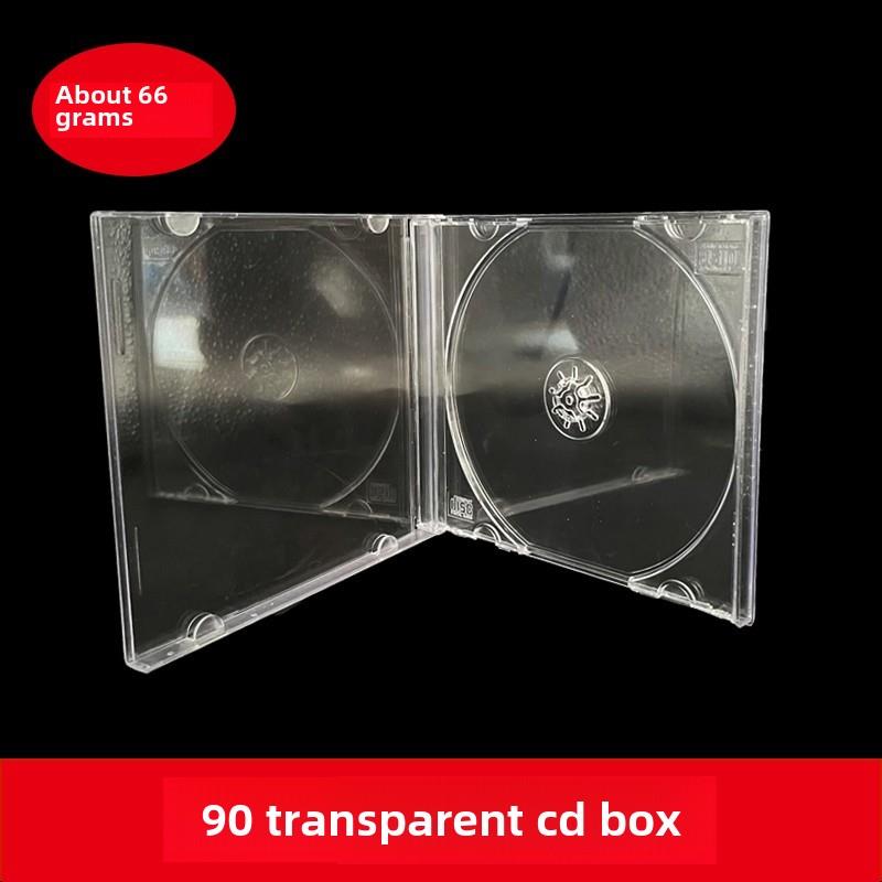 加厚黑底CD盒（09乌单）CD方盒 CD空盒 透明 黑底单面CD盒 光盘壳