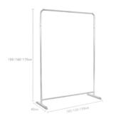 童装 挂衣杆女装 店衣服陈列道具货架 展示架不锈钢拉丝银落地式 服装