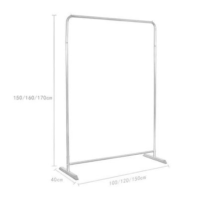 服装展示架不锈钢拉丝银落地式挂衣杆女装童装店衣服陈列道具货架