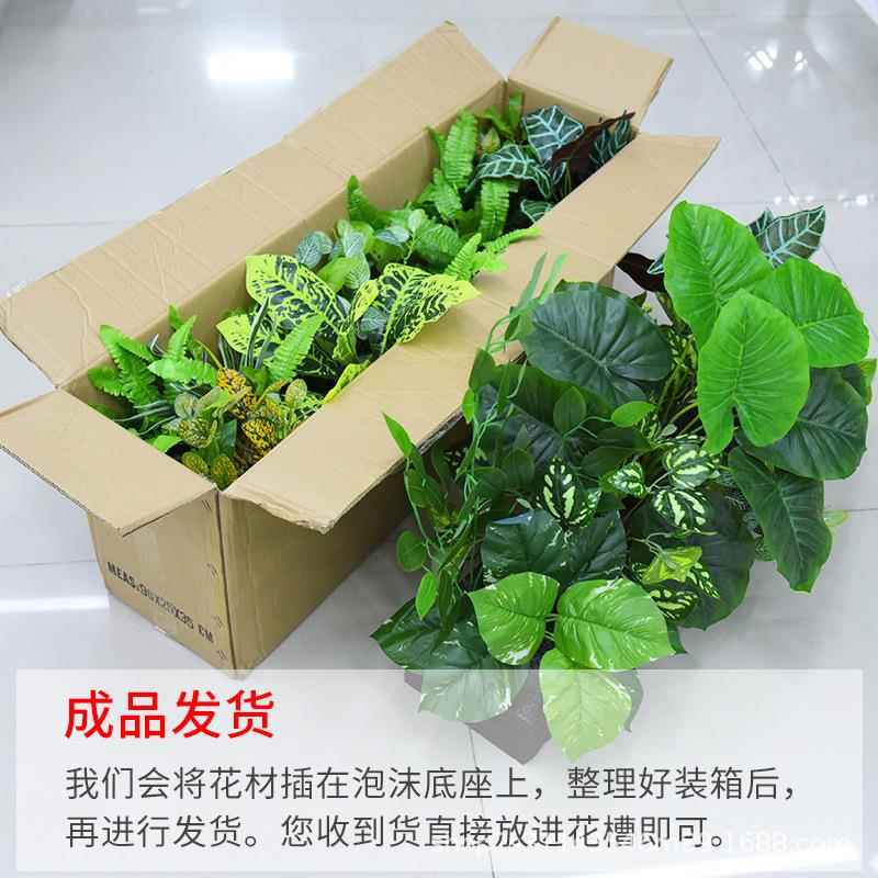 仿绿植造景真花花装饰花箱花仿真花槽槽假假植物户外庭院摆真设路