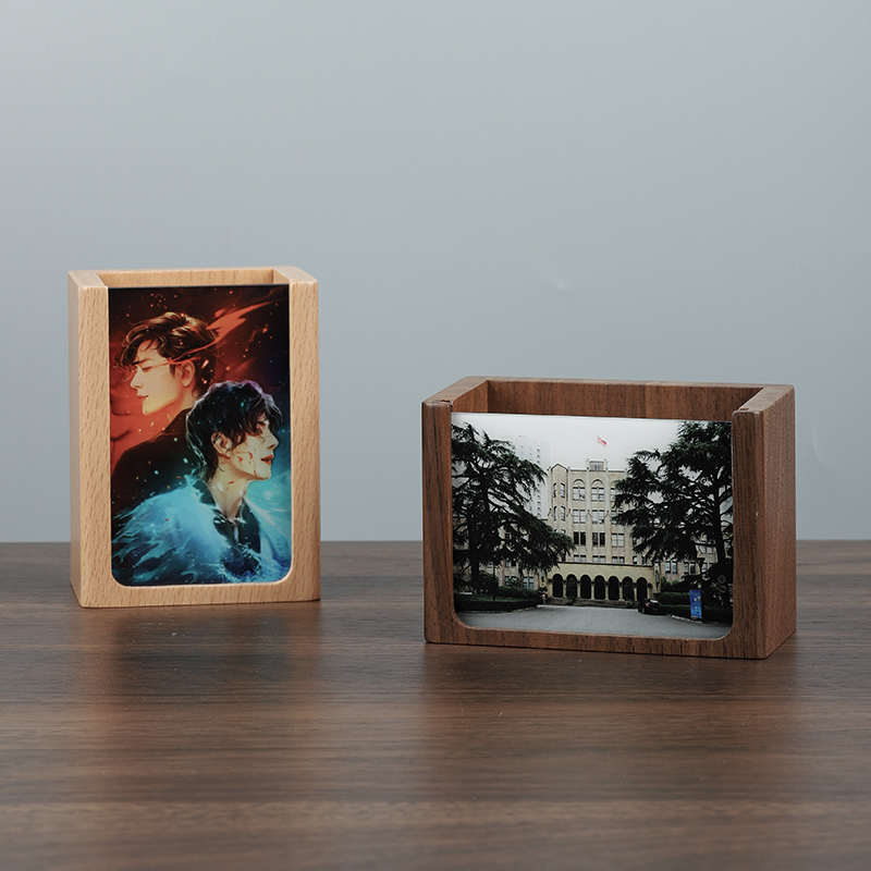 收纳盒钢笔笔筒木盒木黑胡桃学生创意复古实木筒木笔榉笔盒儿童