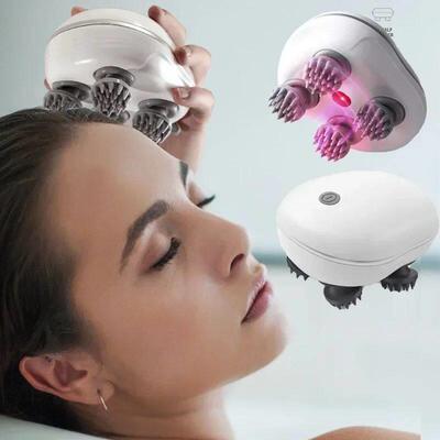 Electric Scalp Head Massager Red Light Therapy Antistress Re