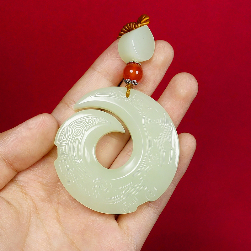 W1寓意：时来运转和田玉细腻油润黄玉时来运转吊坠挂件41.26克