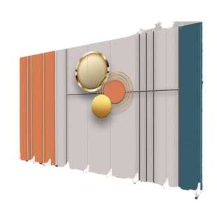 办公室屏风隔断可折叠移动直播间背景墙装 饰酒店大厅轻奢折屏双面