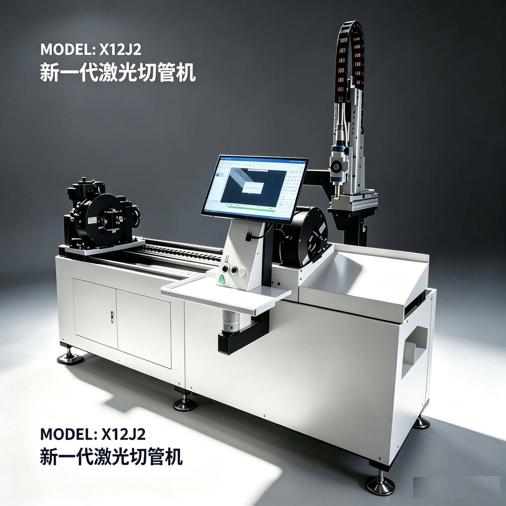 明州战警X12Y大功率激光切管机尾料短损耗低护栏金属管材切割机