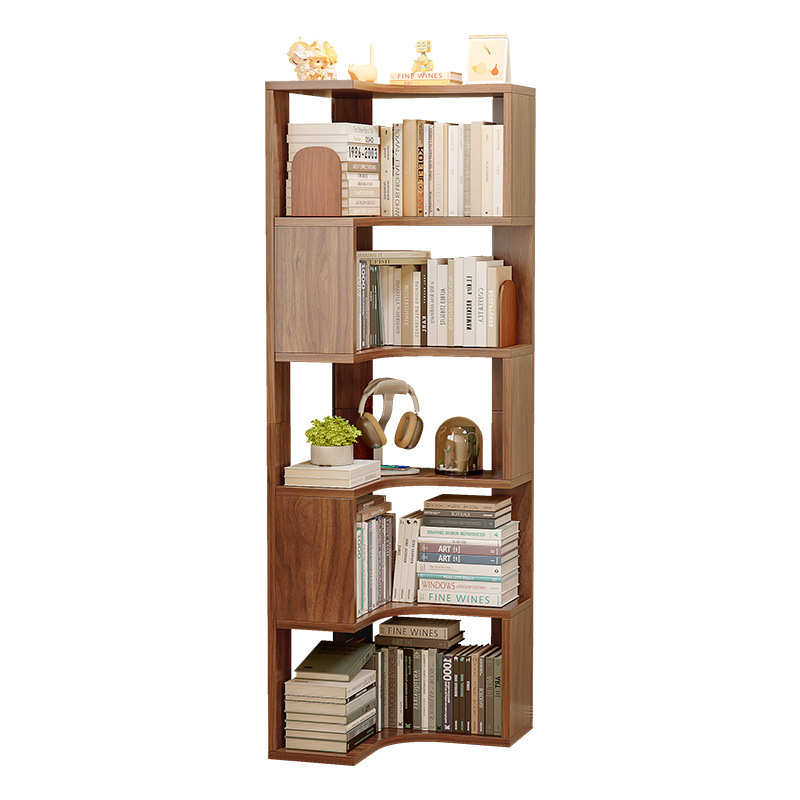 创意多层转角书架落地置物架客厅角柜墙角收纳架简易拐角床头书柜