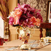 欧式 饰品 陶瓷花瓶摆件奢华高档客厅插花家居餐桌玄关电视柜酒柜装