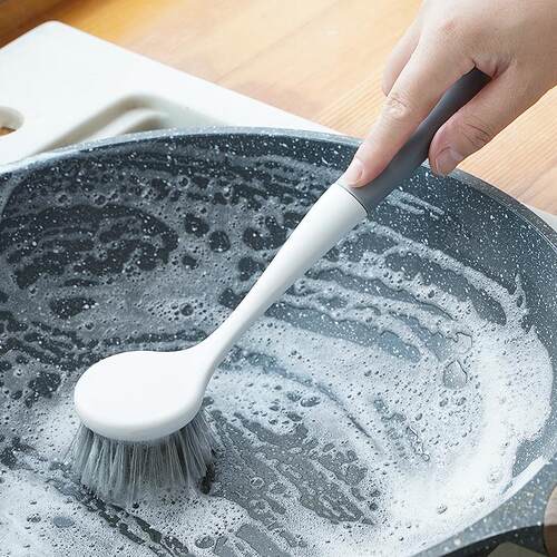 Long-Handled Pot Scrubber, Home Kitchen Small Brush, Non-Scr