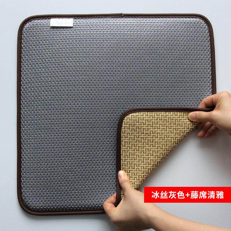 夏季木草冰丝办公椅凉垫老板椅坐垫咖啡方形电脑椅座垫餐椅垫透气