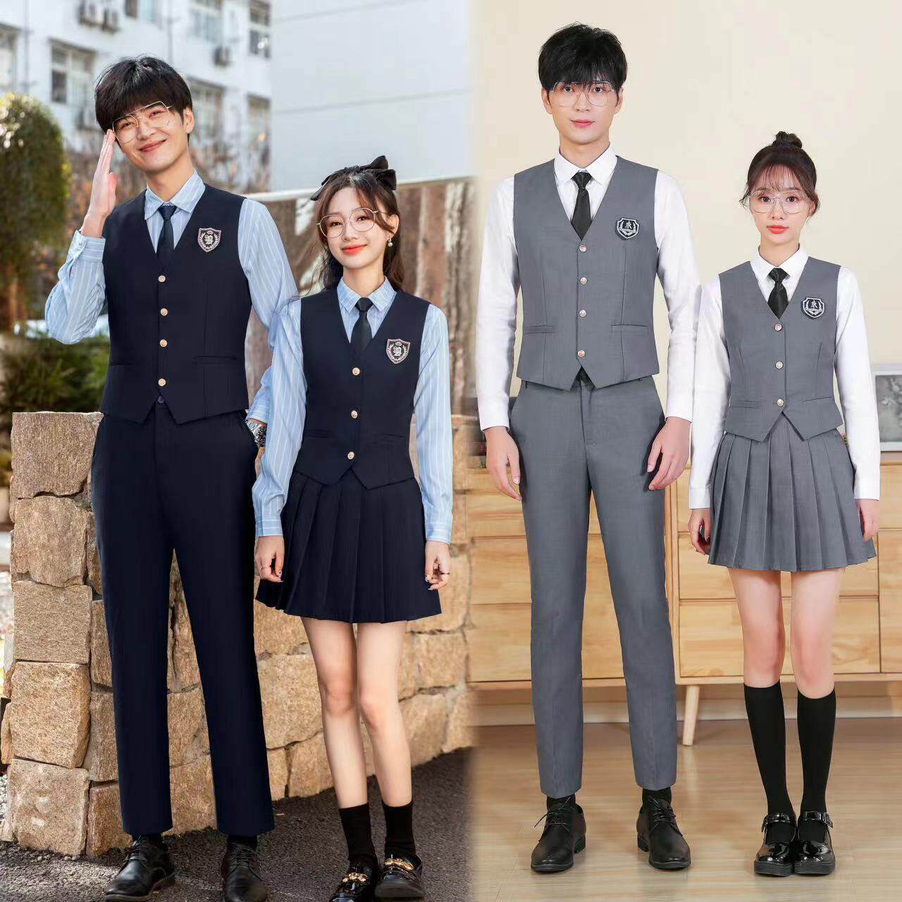 男女职业工装马甲酒吧ktv电竞网咖台球俱乐部服务员工作服印绣字