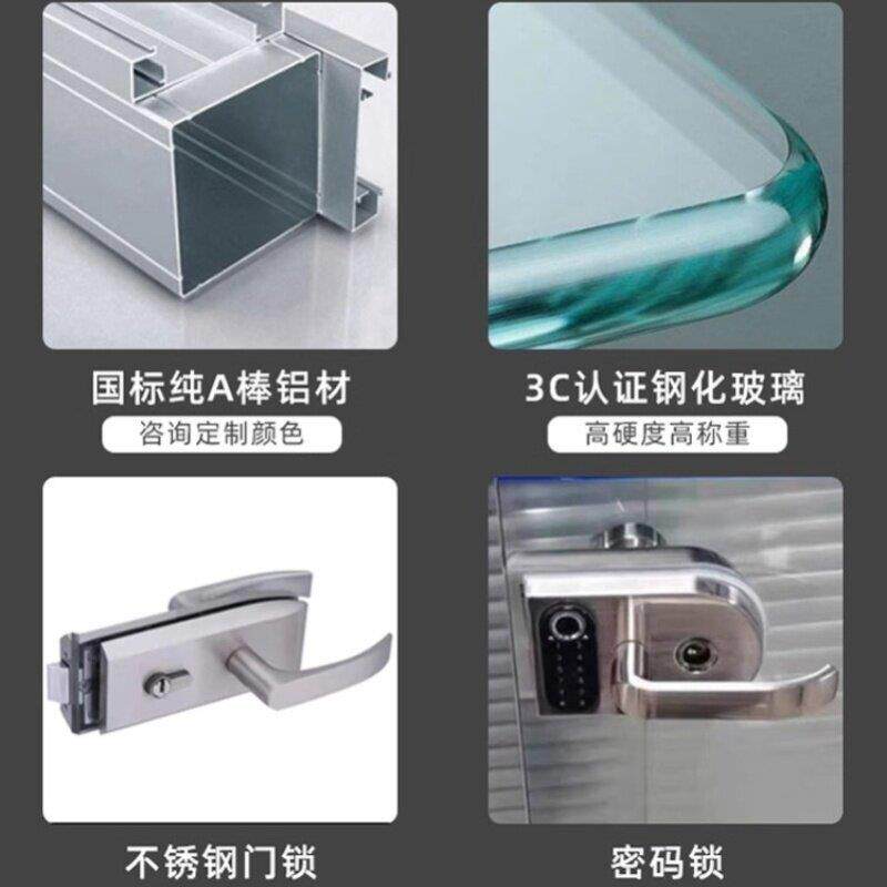 广东办公室玻璃隔断墙铝合金百叶隔断墙双层百叶玻璃高隔断隔断墙