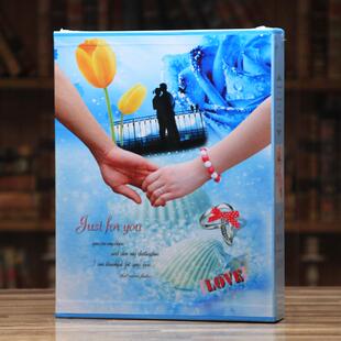 影集相册7寸200张大容量插页式家庭盒装过塑七寸相册情侣宝宝纪念