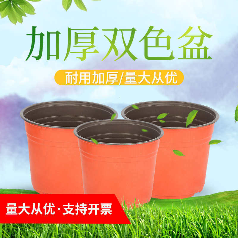 育苗盆双色加厚多肉花盆一次性摔不坏营养钵抗氧化塑料育苗杯大号