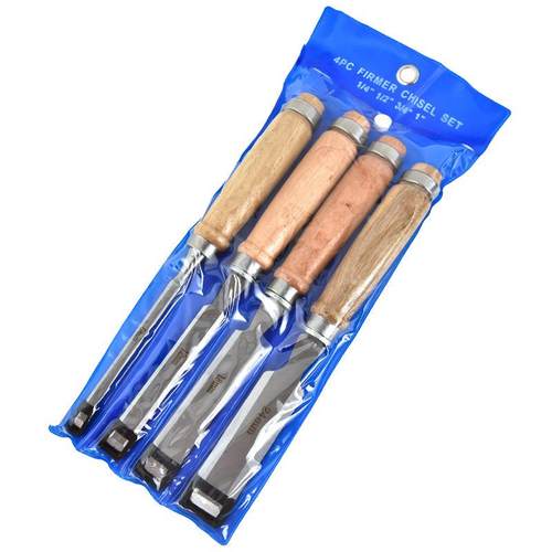 跨境木工凿子榉木柄木工专用工具实木手柄50#钢雕花凿机磨扁平凿