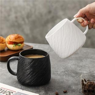 简约陶瓷马克杯水杯早餐杯挂耳咖啡杯大容量杯子泡茶杯办公室水杯
