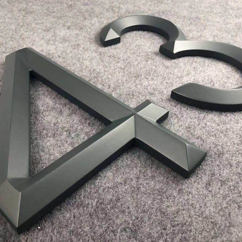 双勇不锈钢广告牌 平面拉丝金箔字装饰牌 公司logo门头金属招牌