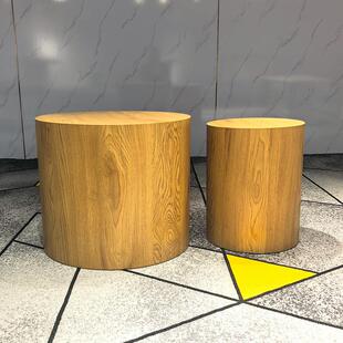 木质圆形茶几客代厅可家用移动小圆桌子现简沙发BVX边几约组合