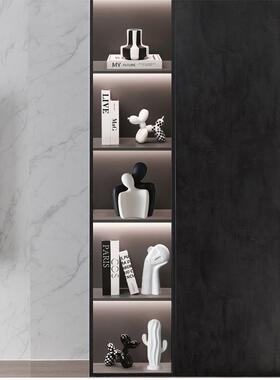 现代简约高级感软装酒柜装饰品摆件轻奢高档客厅电视餐边玻璃柜