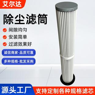 厂家仓顶除尘滤芯工业钻机粉尘过滤器不锈钢覆膜阻燃粉尘滤筒
