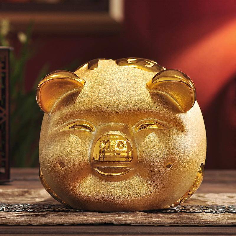 金陶瓷艺金猪成人10001D童儿存钱罐储蓄罐色家居饰品吉祥物工品猪