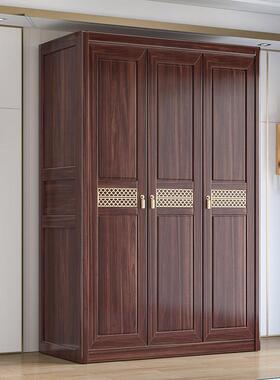 中式实木乌物金木衣柜三四608#纳五门现代简约大衣橱卧新室收储柜