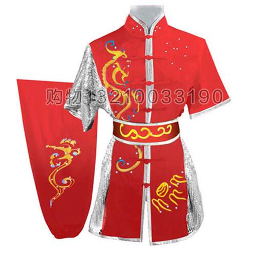 高档泉南泉服装绣花演龙男女彩服儿练童训服武术表长服刺绣太极服