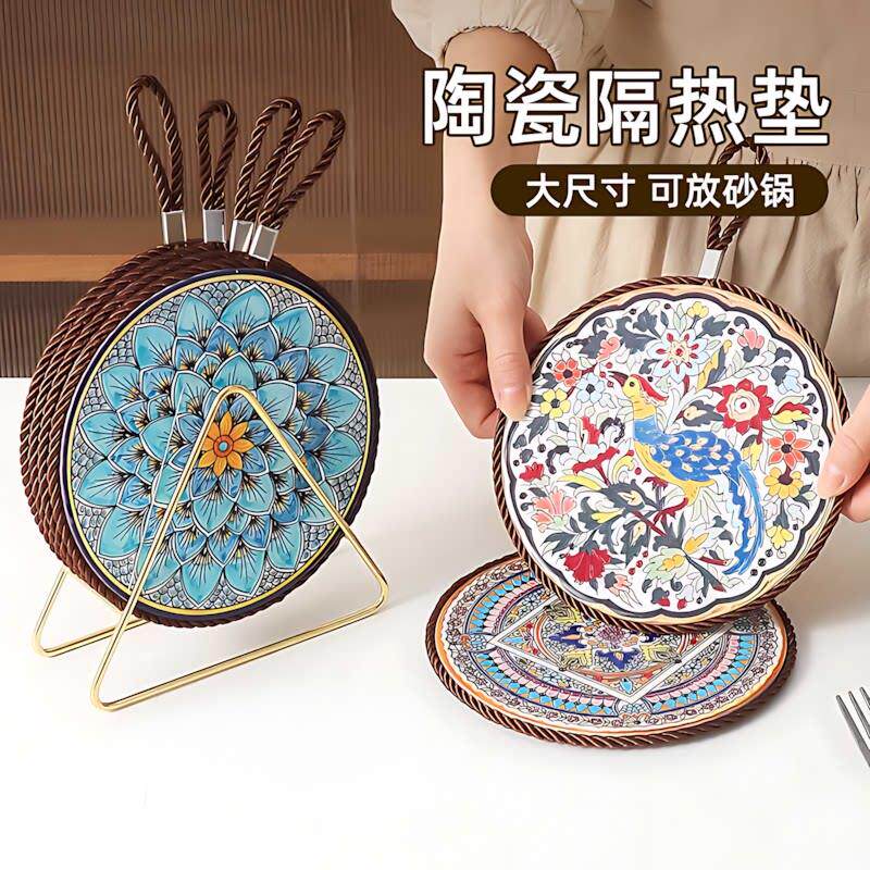 餐桌垫汤碗垫子盘子垫餐桌密胺隔热垫防烫耐热加厚圆形耐高温家用
