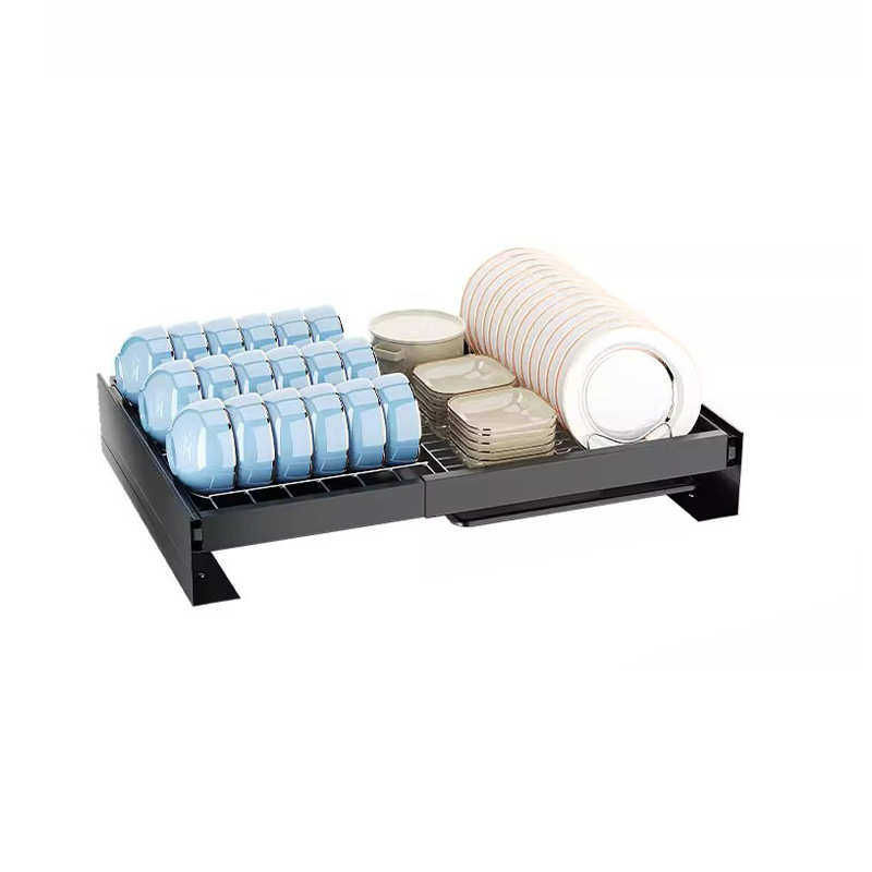 厨房抽拉伸缩置物架 橱柜抽屉架拉篮碗盘收纳架带沥水盘碗碟架,厨房/烹饪用具,厨房抽屉置物架,淘宝优惠券,粉丝福利购,淘宝优惠卷