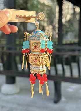 国发潮故宫大吉宫灯灯笼磁吸冰贴文RSF创旅游纪念收藏箱品国光风