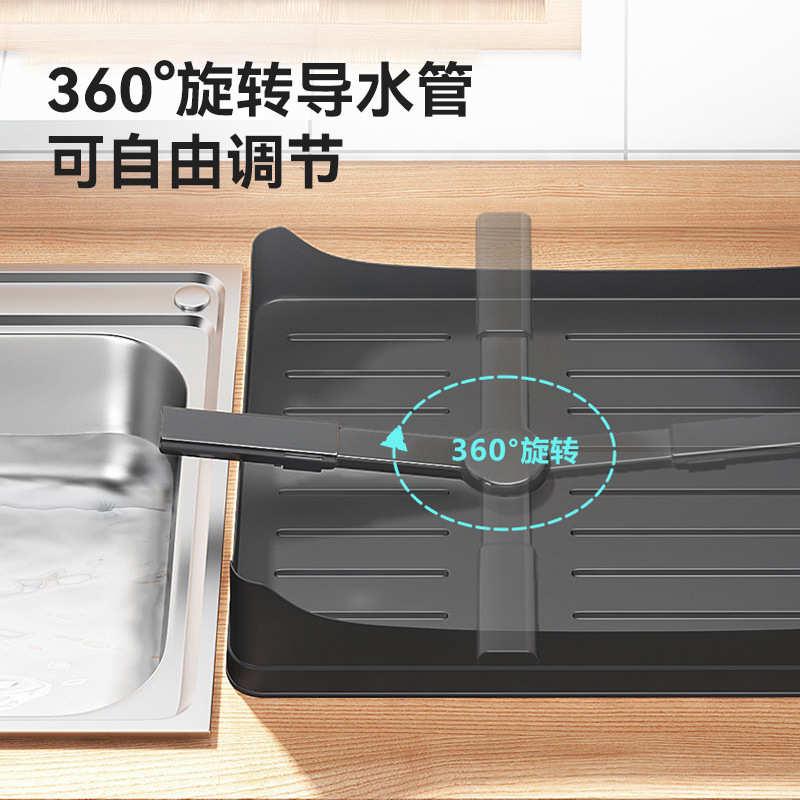 厨房沥水碗架置物架家用碗筷刀叉水杯餐盘收纳架导水双层碗碟架