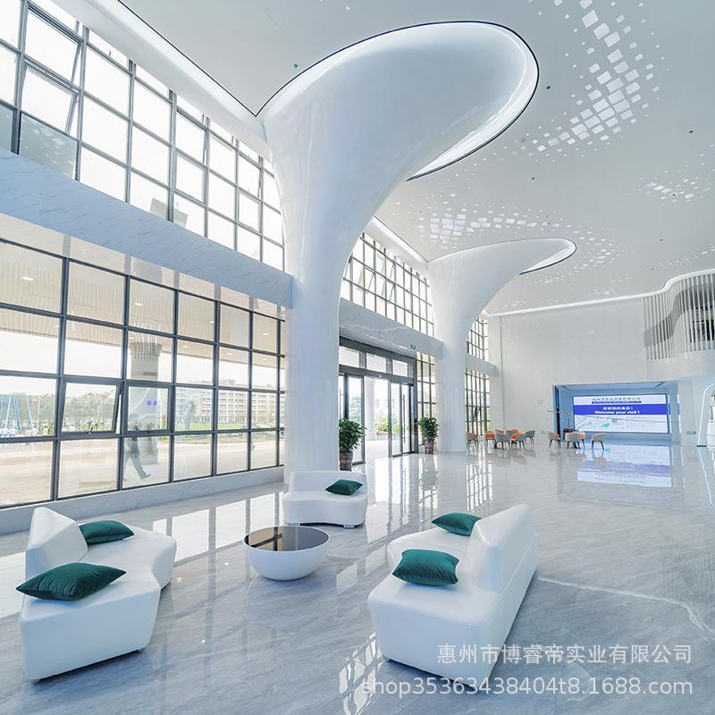 玻璃钢异形前台吊顶造型包柱装饰FRP异形柱子机场大厅室内酒店