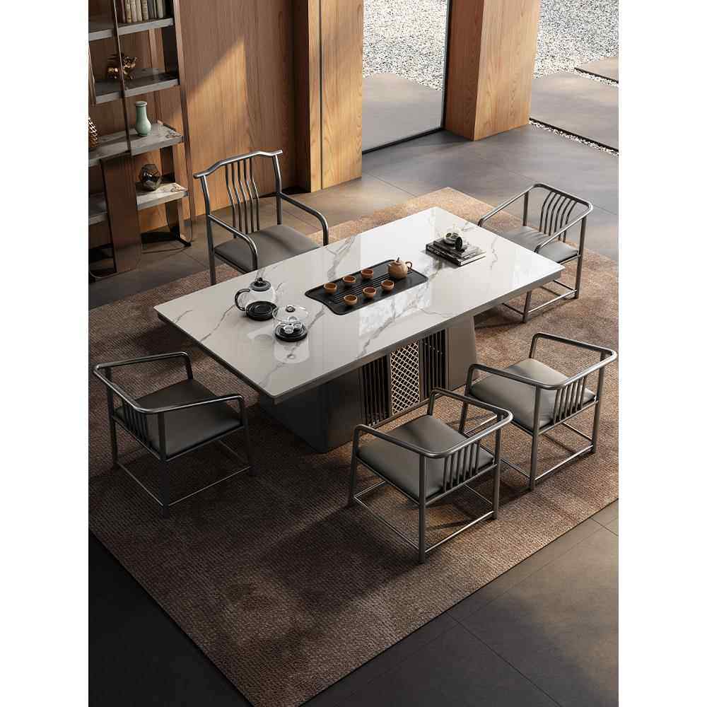 茶桌2025新款高端岩板茶桌椅组合办公室家用茶台泡茶桌烧水壶一体,住宅家具,茶几,淘宝优惠券,粉丝福利购,淘宝优惠卷