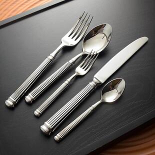 Restaurant Series Stripe Fork Knife and Western Roman
