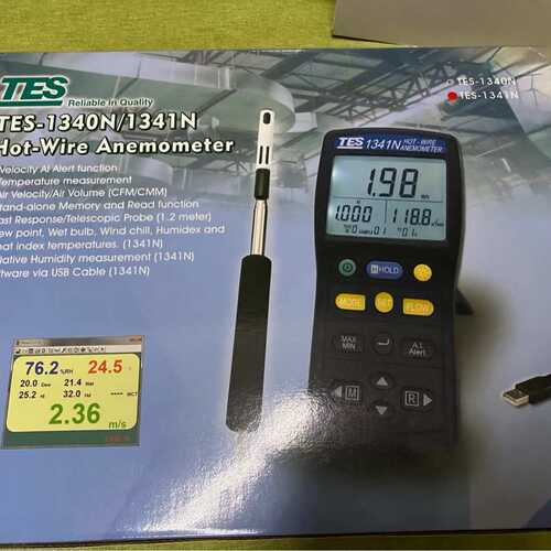 风速计仕泰1341n式-热线风速表热敏牌台湾风速测试仪tes1341tes