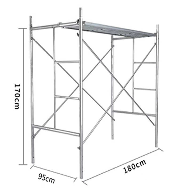 厂家供应T型活动镀锌建筑工地梯形架施工装修多功能可移动脚手架