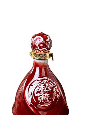 厂家现货陶瓷酒瓶空瓶子高档3斤/1.5L私藏红色浮雕创意酒坛酒罐装