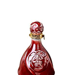 厂家现货陶瓷酒瓶空瓶子高档3斤 1.5L私藏红色浮雕创意酒坛酒罐装
