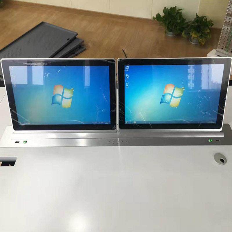 电动双屏升降器双屏幕升降设备会议室铝合金显示器液晶屏升降机