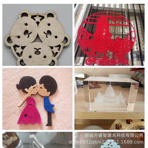 高配460激光雕刻机亚克力水晶拼图剪纸切割雕刻机